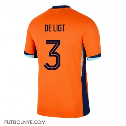 Camiseta Países Bajos Matthijs de Ligt #3 Primera Equipación Eurocopa 2024 manga corta